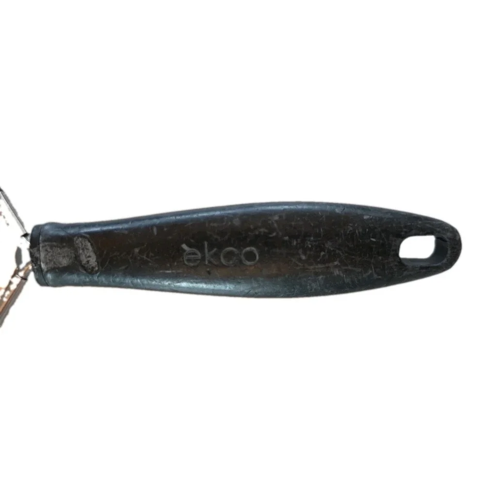 Vintage EKCO Stainless Steel Handheld Cheese Grater Zester Black‎ Handle USA